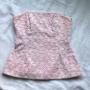 Lily Pulitzer size 6 strapless lace top